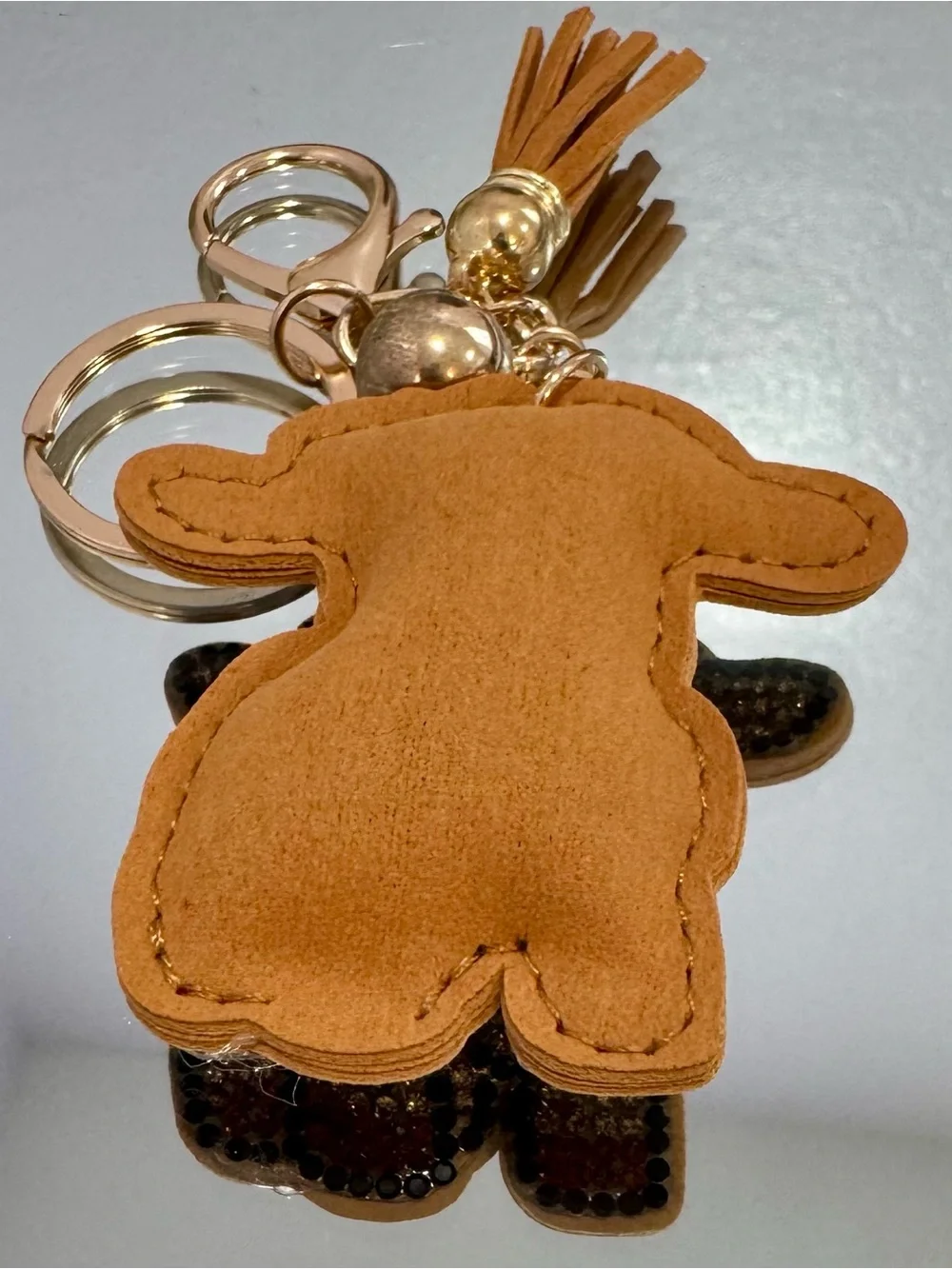 New Brown Highland Cow Keychain/Bag Charm